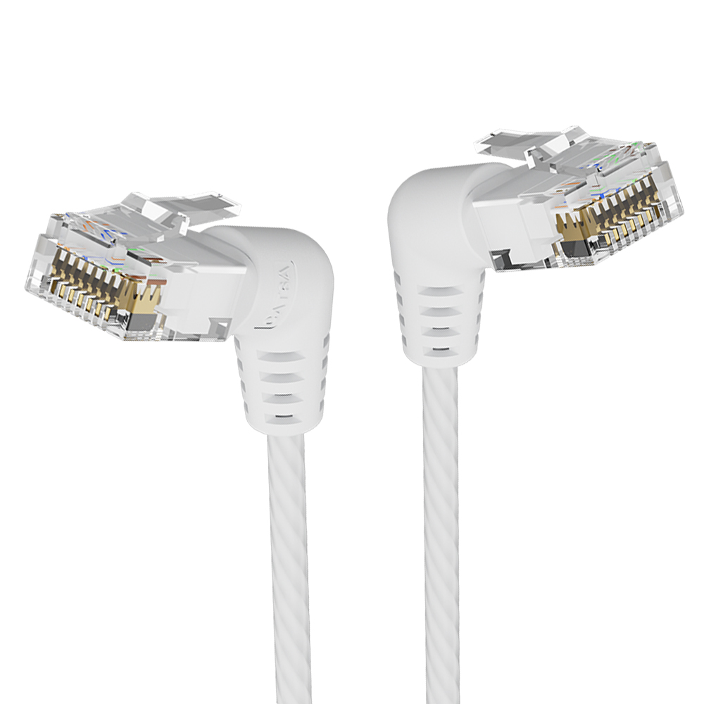 벤션 CAT6A UTP 360도 회전꺽임형 울트라슬림 초고속 기가 랜선 화이트, IBOW